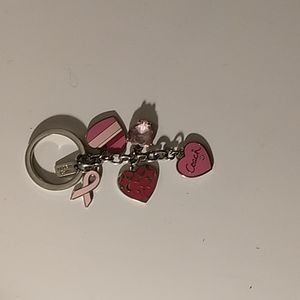 Coach breat cancer awareness key chain
